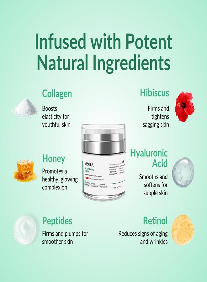Nasola Neck Firming Cream with Retinol Collagen & Hyaluronic Acid Lifting - Turkey, Saggy Neck Tightener, Skin Tightening Cream, Anti Aging Moisturizer for Décolleté, 1.85 Fl Oz - Image 3